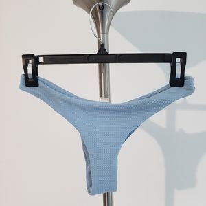 Dusty Blue High Wasted Cheeky Bikini Bottom